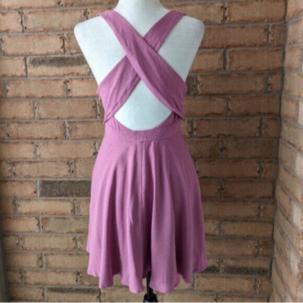 Marciano criss cross back pink mini dress - Picture 2 of 7